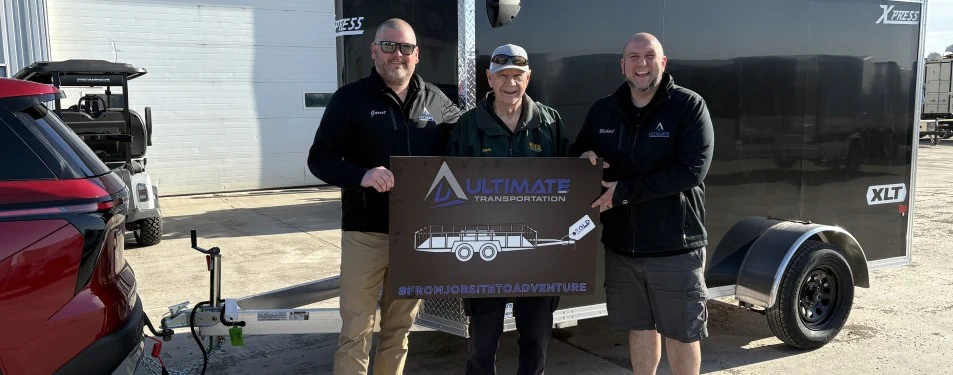 Trailer on gravel lot